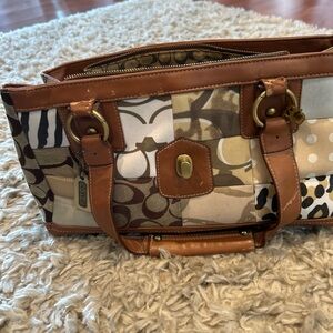 Coach Multicolor Patchwork Shoulder Bag